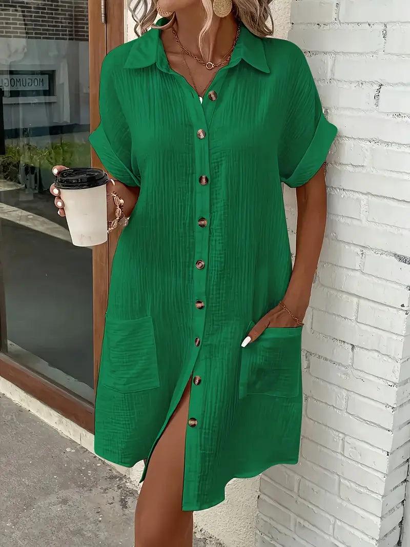 Araminta | Timeless V-Neck Blouse Dress