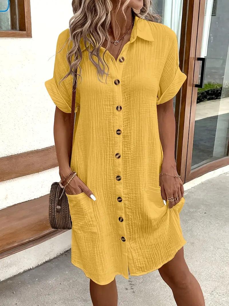 Araminta | Timeless V-Neck Blouse Dress