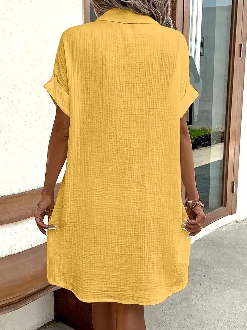 Araminta | Timeless V-Neck Blouse Dress
