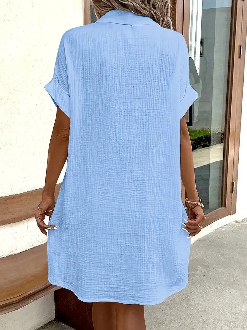 Araminta | Timeless V-Neck Blouse Dress