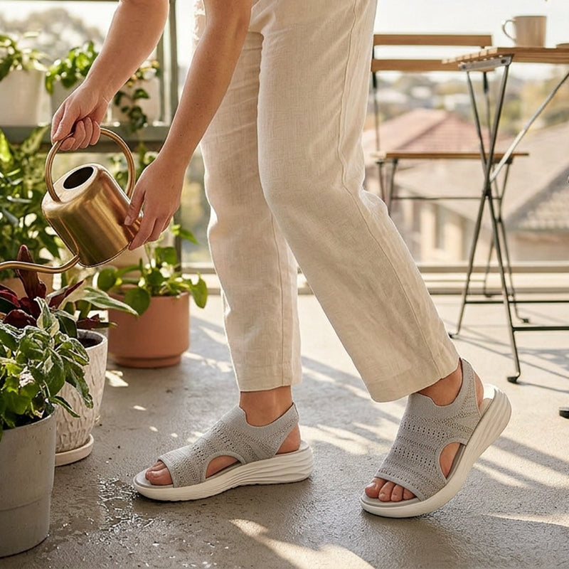 Cecily | Women's Platform Sandals, Breathable Knit