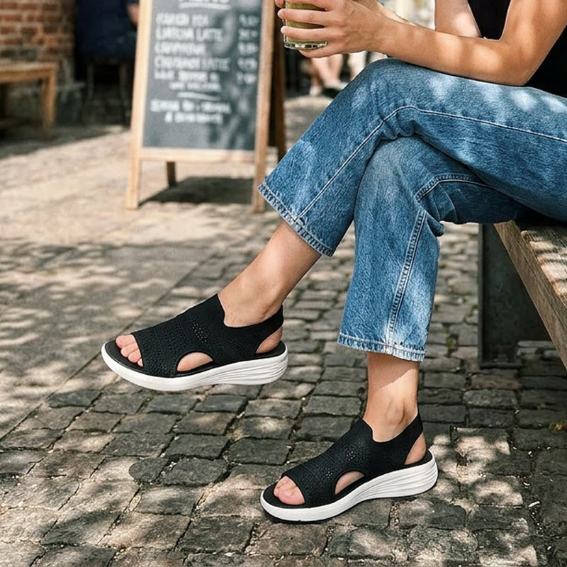 Cecily | Women's Platform Sandals, Breathable Knit