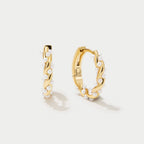 Cora | Pearl Hoop Earrings