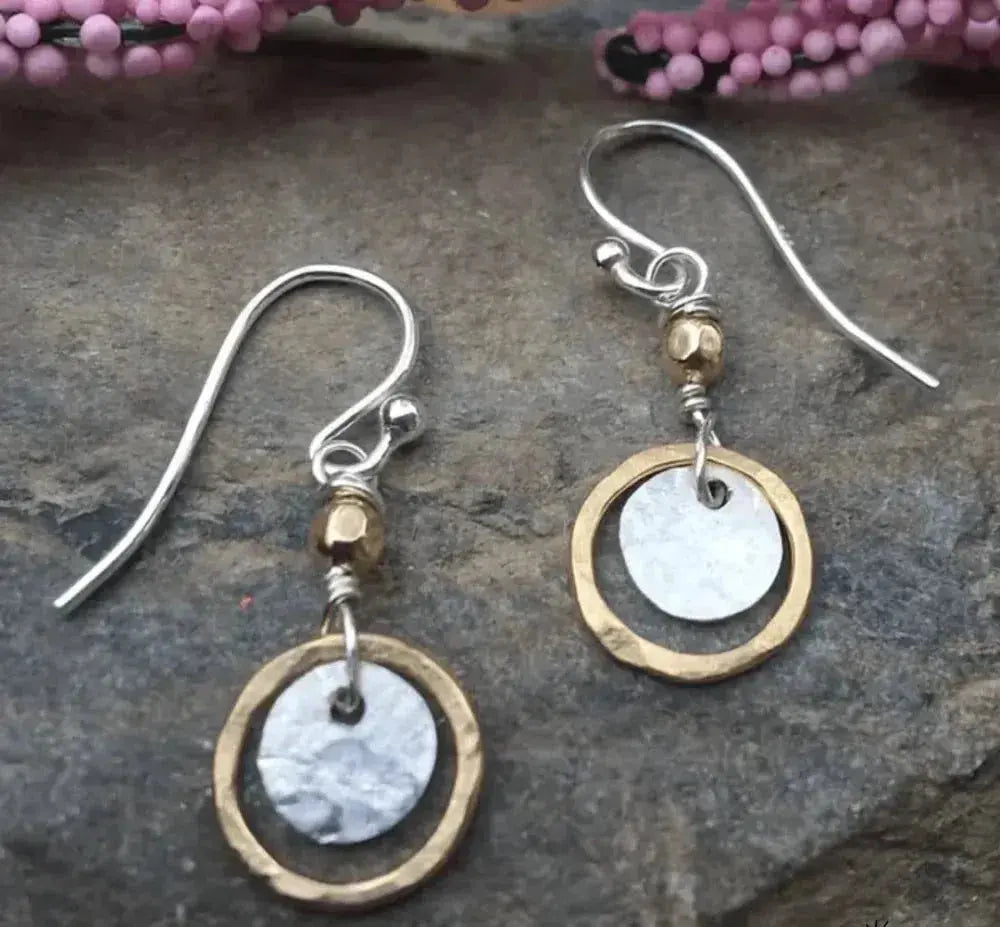 Isla | Vintage Gold & Silver Earrings