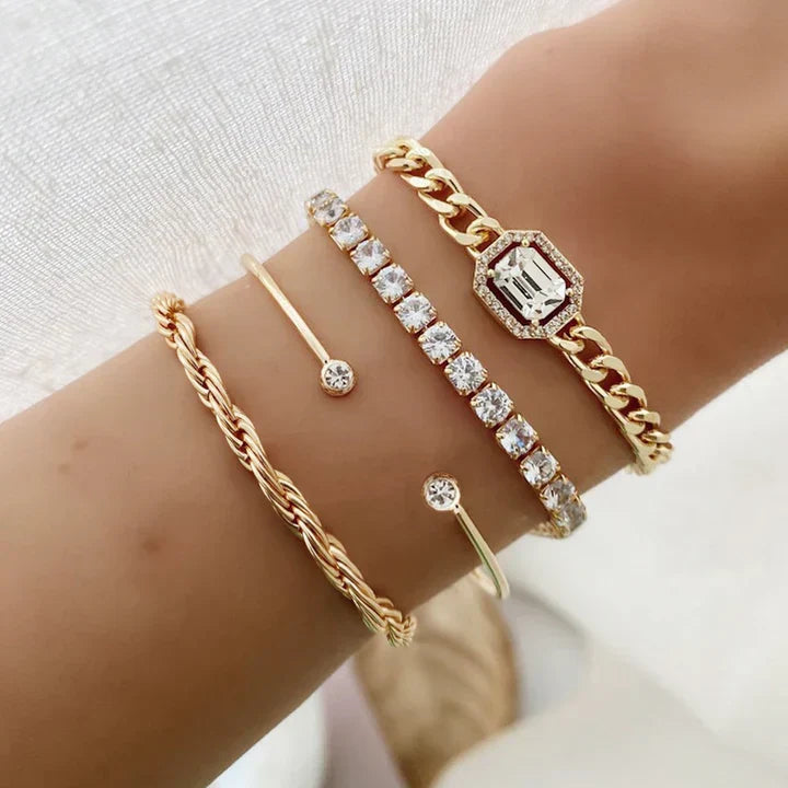 Rhiannon | Gold Bracelet Set