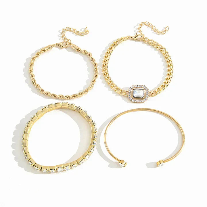 Rhiannon | Gold Bracelet Set