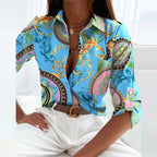 Novalie | Classic Collared Printed Blouse