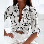Novalie | Classic Collared Printed Blouse
