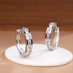 Stylish Crystal Hoops |
